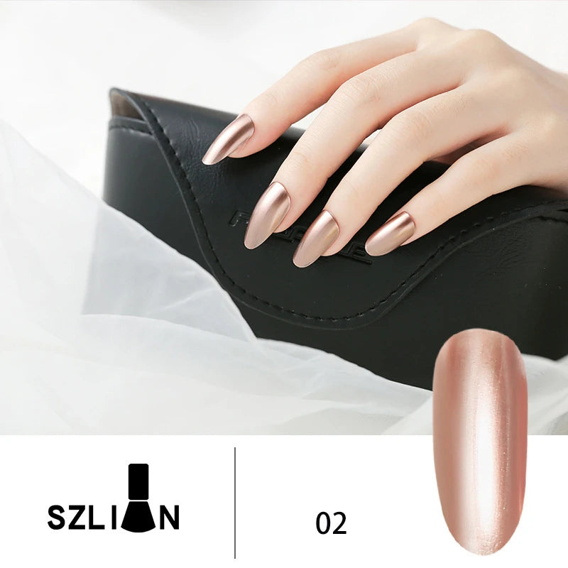 Gel Nail Polish without lamp Gel Semi-permanent Varnishes hybrid All for manicure Mirror Effect Metallic Shiny Glitter Silver HIP 02 1