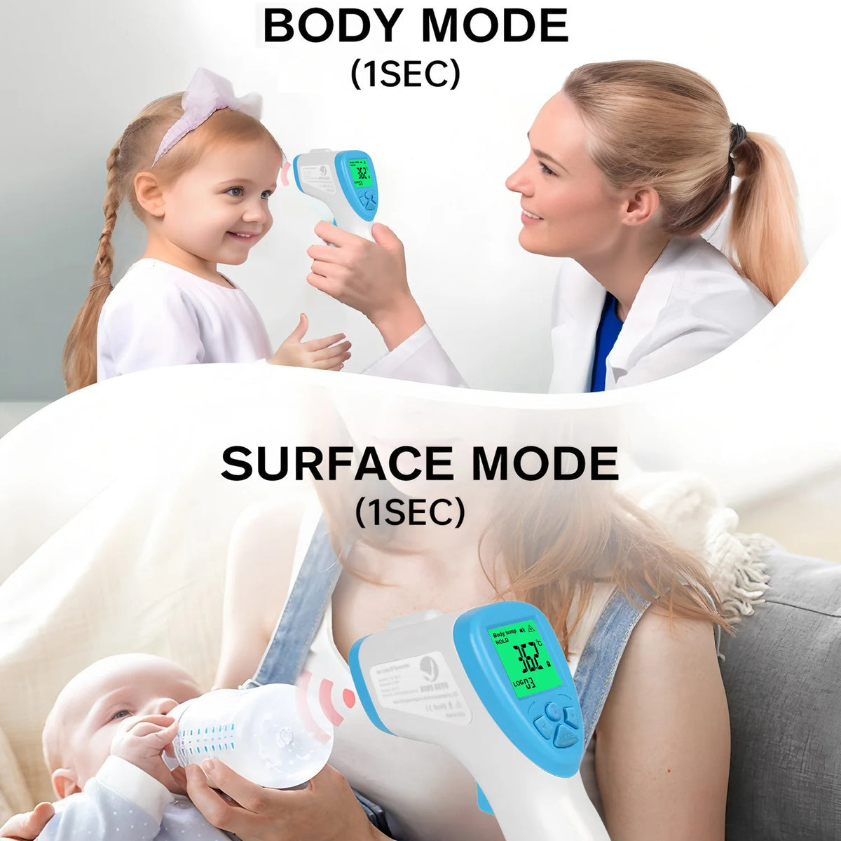 Non-Contact Infrared Thermometer – LED Tri-Color | Kids & Adults Infrared Thermometer HIP