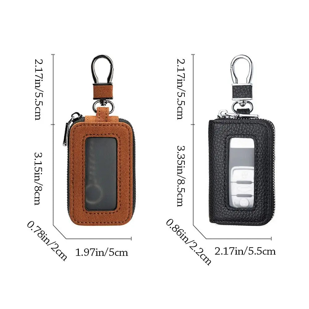 PU Leather Key Bag Zipper Coin Purse & Hook Keychain Holder Key Bag Coin Purse HIP