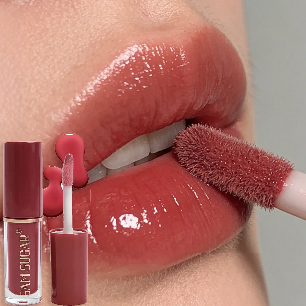 Portable 6 Colors Abundant Lip Gloss Tint Hydrating Moisturizing Lip Glaze Lip Plumper Lasting Make Up Liquid Lipstick Cosmetics HIP