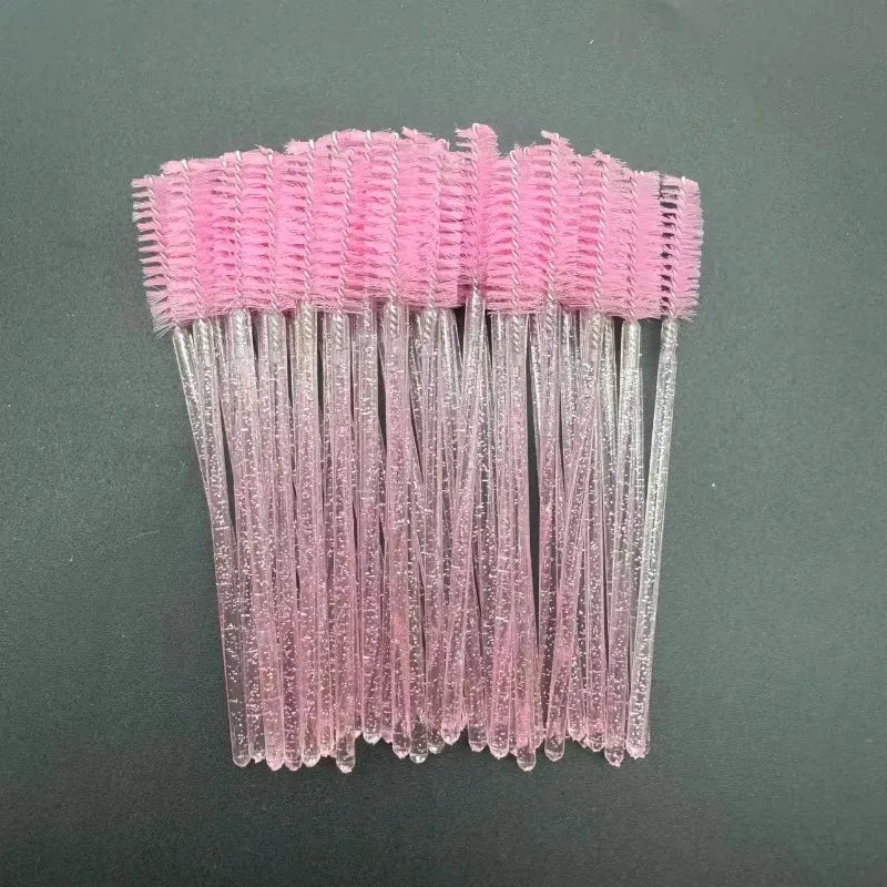 50-Pack Mascara Wands & Eyebrow Spoolie Brushes – Lash Kit Spoolie Brush Set HIP