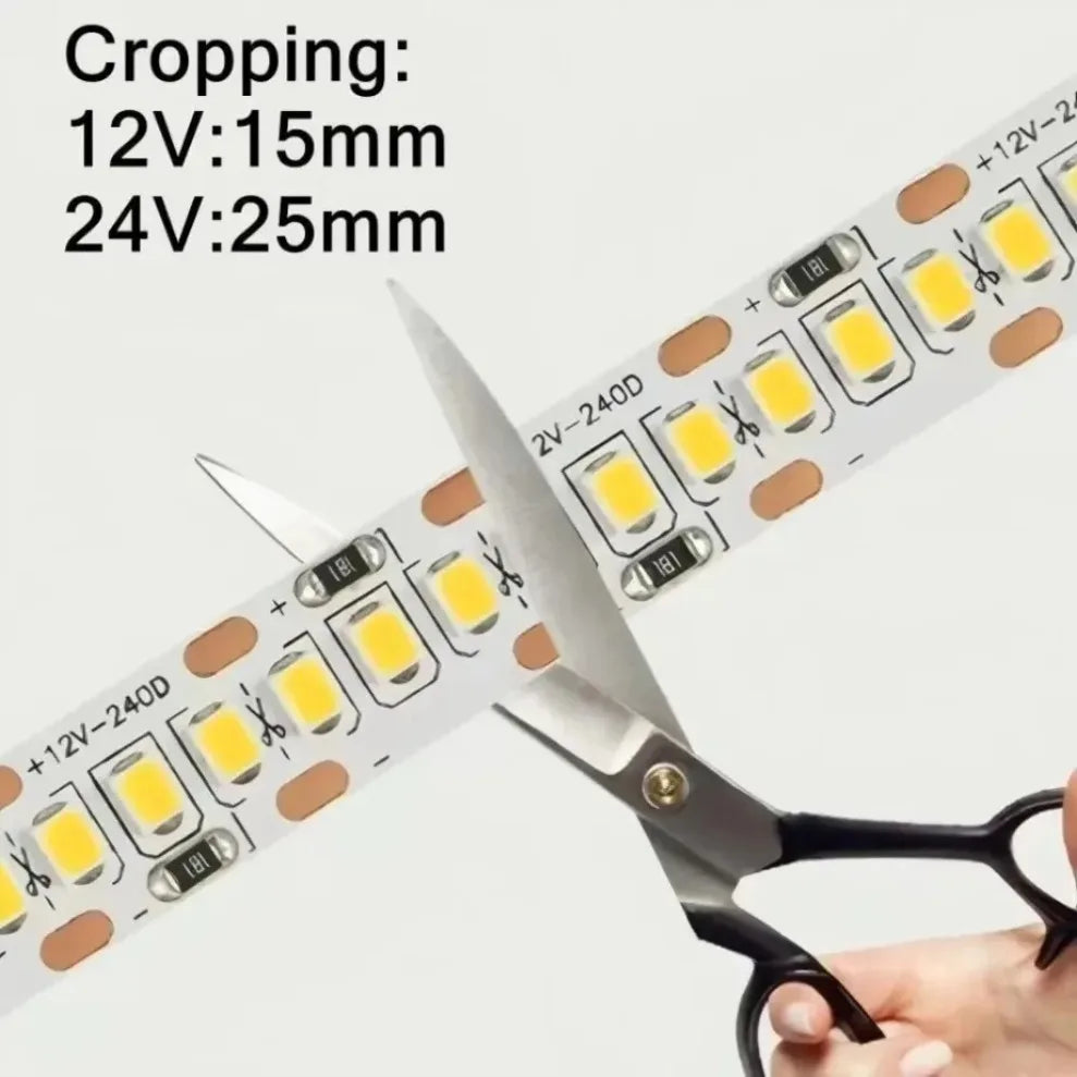 240 LEDs/M SMD 2835 LED Strip – DC 12V/24V Flexible Light LED Strip Light HIP
