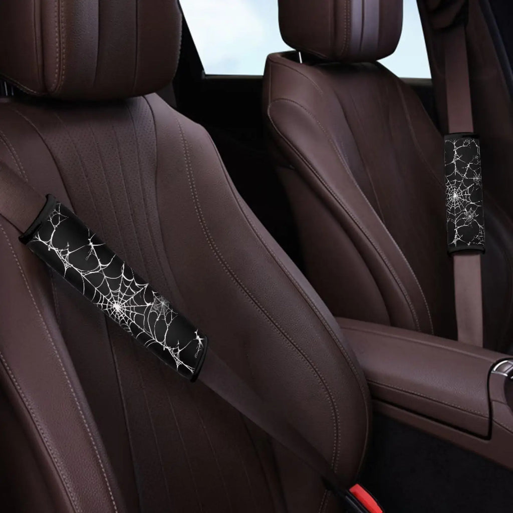 Spider Web Seatbelt Shoulder Pads – Soft Car Cover 2 Pack Seatbelt Shoulder Pad HIP