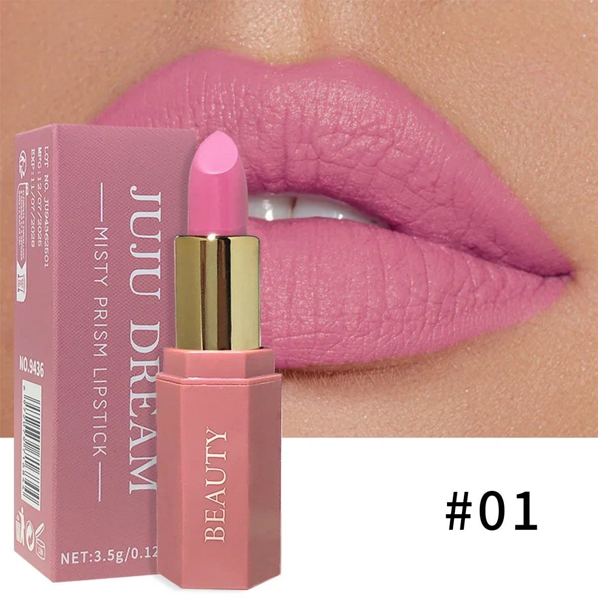 JUJU Dream 6-Pc Matte Velvet Lipstick Set – Waterproof & Glitter Lipstick Set HIP 01