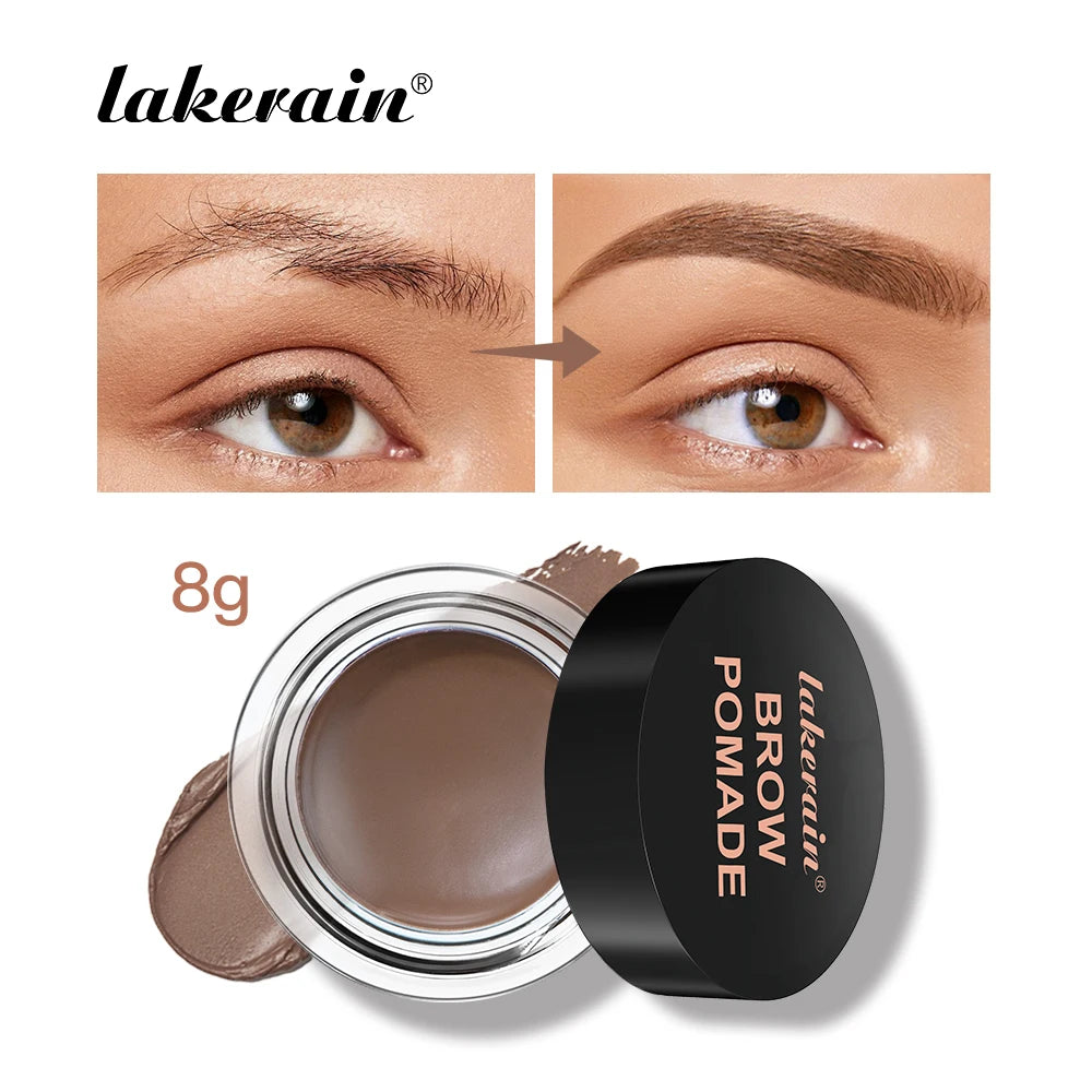 Lakerain Brow Pomade Long-Lasting Waterproof Sweatproof Natural Brown Black Smooth Eyebrow Brow Tint Pencil Makeup Cosmetics HIP