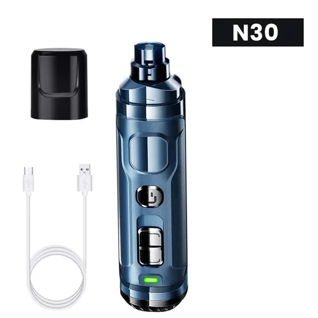 ROJECO N30 Electric Dog Nail Clippers For Dog Nail Grinder Rechargeable Professional Pet Clipper For Cat Claws Cutter Grooming HIP N30 Blue