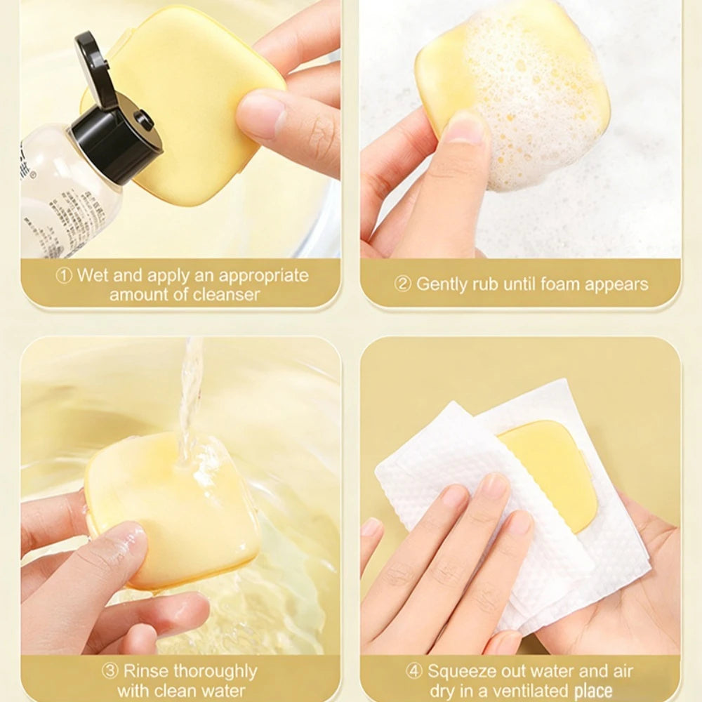 Butter Puff Air Cushion Biscuit Super Soft Becomes Bigger When Encountering Water Liquid Foundation Makeup Tool Is Double-sided HIP