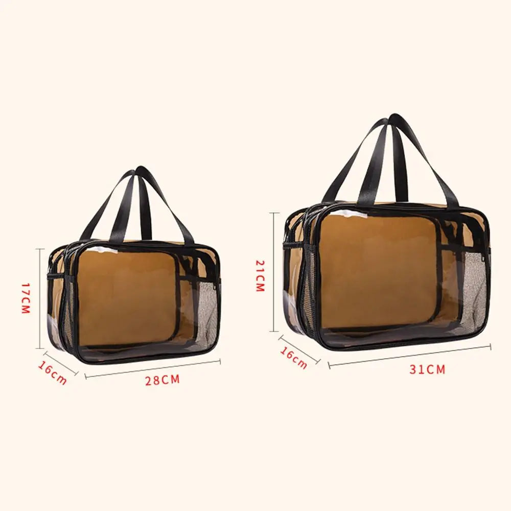 PVC Transparent Cosmetic Bag – Large Travel Toiletry Organizer Travel Cosmetic Bag HIP