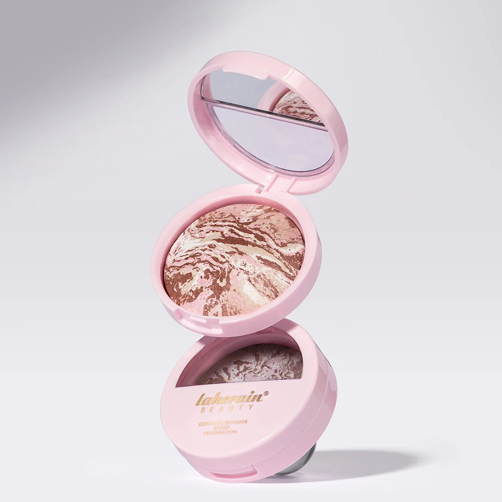 Baked Powder Foundation Oil Control Setting Makeup Pressed Powder Cake Bronzer Glow Face Contouring Shimmer Contour HIP