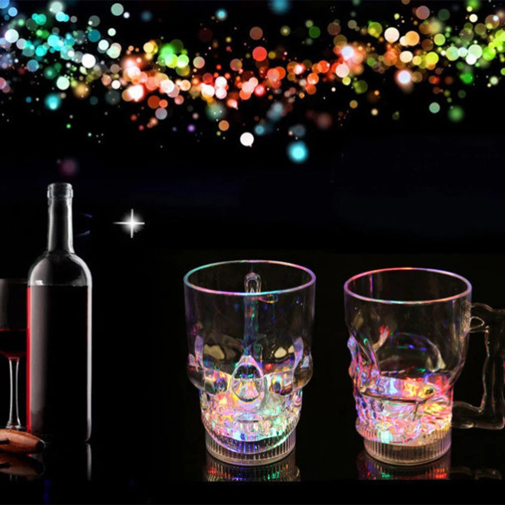 Flashing Cup Wine Beer Whisky Mug Water Beverage Drinking Glass LED Automatic Glowing Cup Party Decorative Supplies New HIP