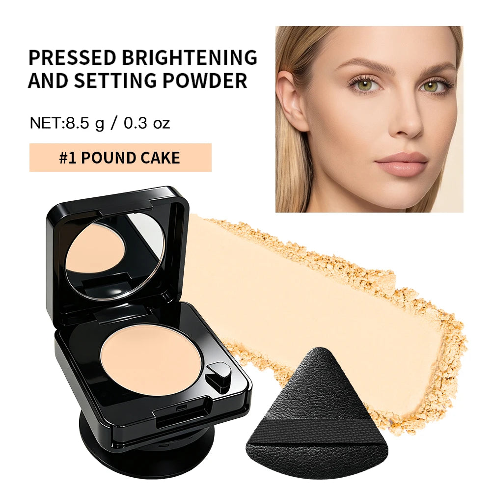 3 In 1 Setting Pressed Powder Phone Grip With Mirror Makeup Powder Brightening Long Lasting Control oil Matte Easy Makeup HIP 1Pound Cake