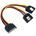 SATA 15-Pin Power Splitter Cable – 1 Male to 2 Female | OULLX SATA Power Splitter HIP As Photo