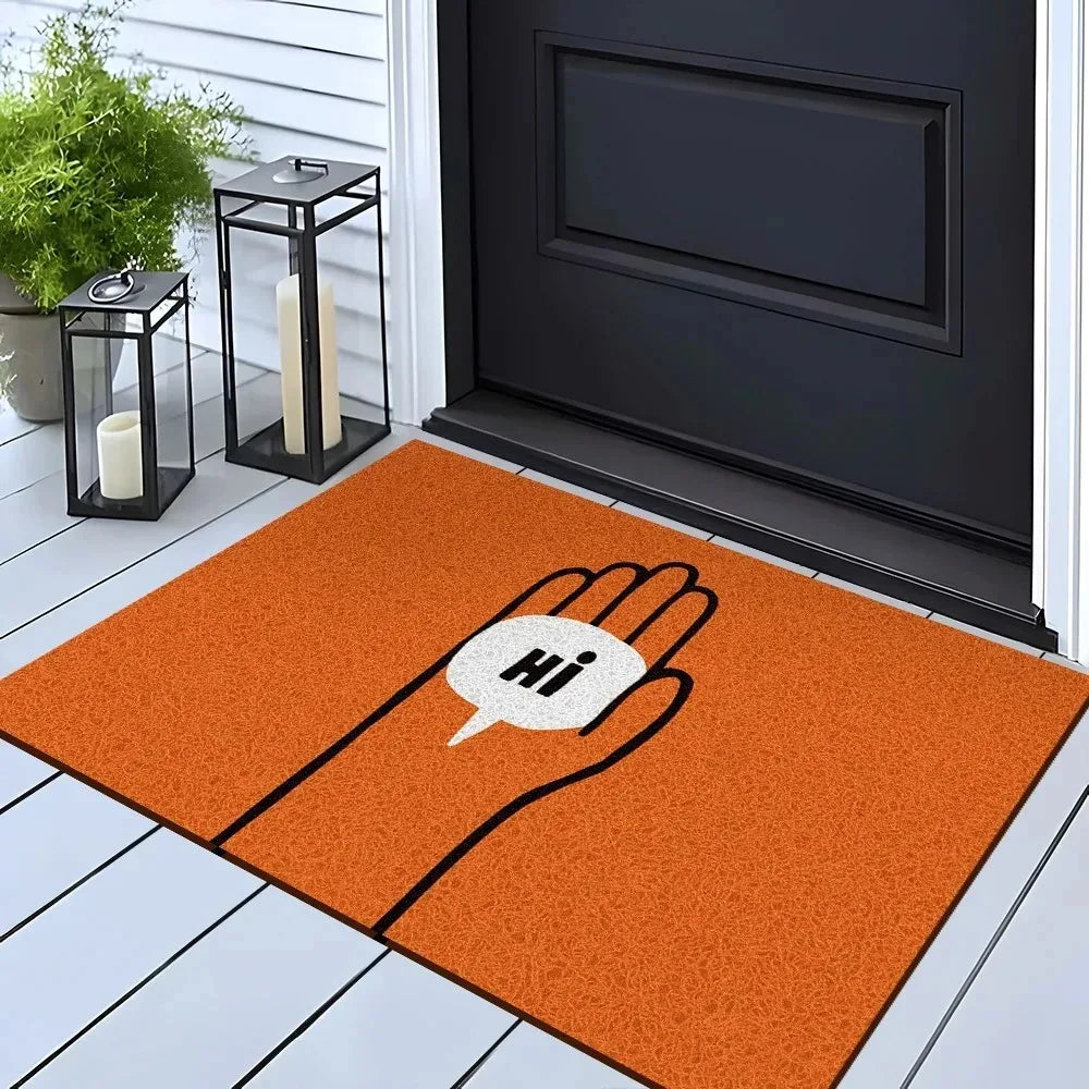 Cartoon Welcome Non-Slip Doormat – Indoor & Outdoor Floor Mat Entrance Floor Mat HIP 1 40x60cm-Felt