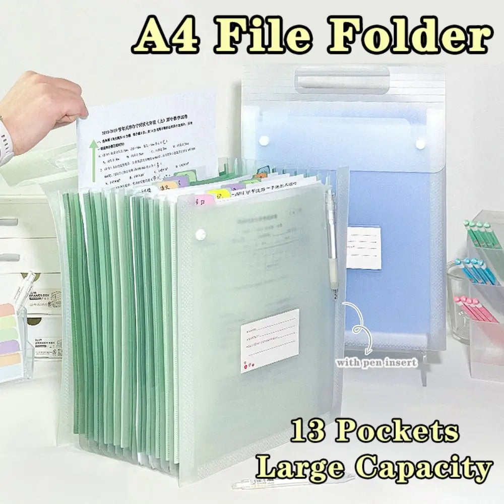 13-Pocket A4 Expanding File Bag – Gradient Color Organizer Expanding File Organizer HIP