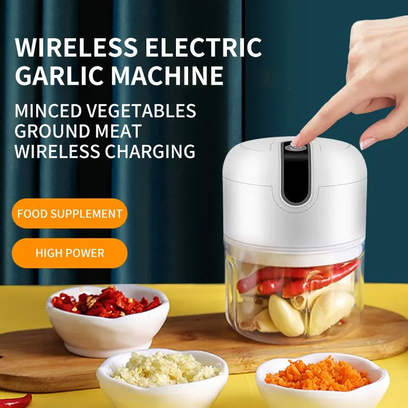 Mini Electric Garlic Chopper USB Rechargeable Food Chopper Mini Food Chopper HIP