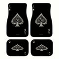 4-Piece Spades Ace Car Floor Mats – Anti-Slip Universal Fit Car Floor Mats HIP black