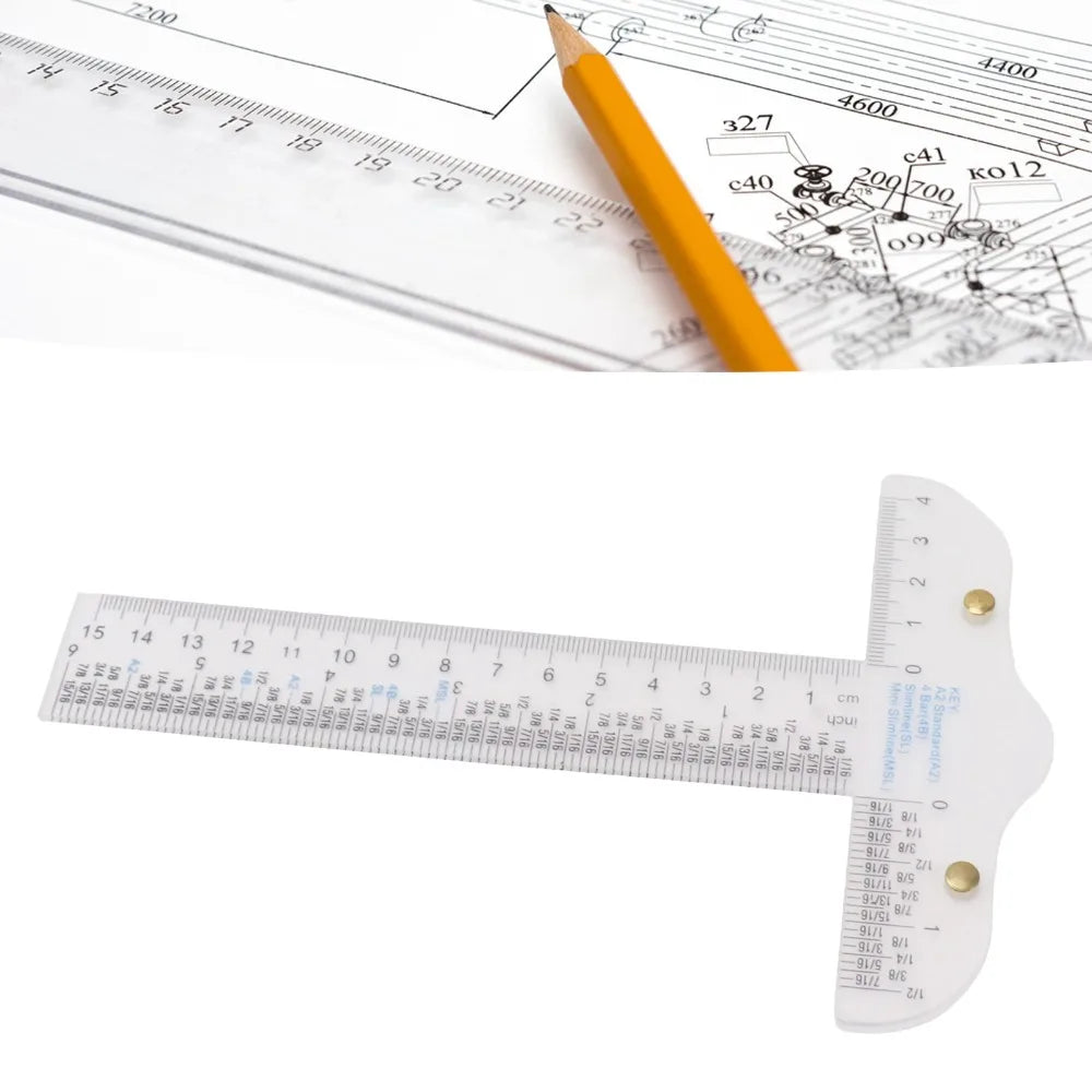 Transparent T-Square Ruler – Acrylic Drafting & Measuring Tool Drafting T-Square Ruler HIP