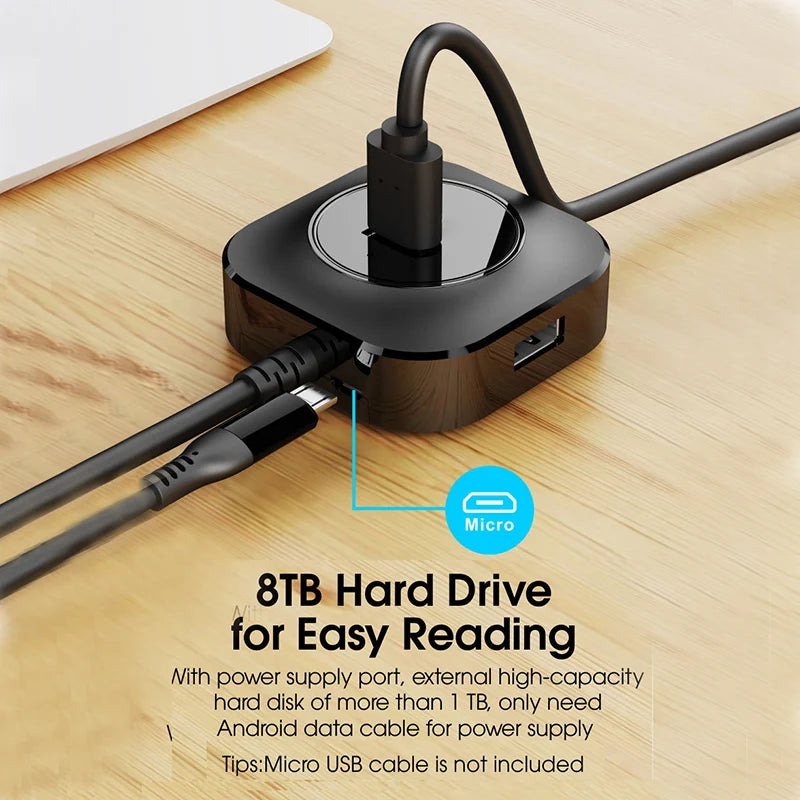 OULLX USB 3.0 4-Port Hub Splitter for Laptop, PC & Tablet USB Hub Splitter HIP