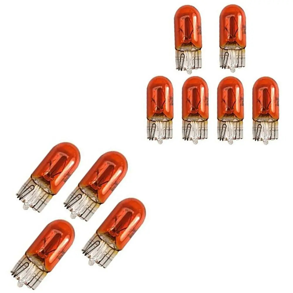 50-Pack 12V 3W Amber LED Bulbs – T10 W5W 501 Car Lights Automotive LED Bulbs HIP