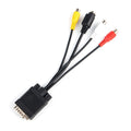 VGA to S-Video & AV TV-Out Converter Cable Adapter Video Converter Cable HIP One Size