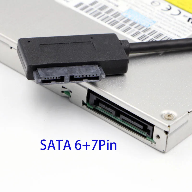 SATA to USB 3.0/2.0 13-Pin Adapter Cable for Laptop DVD Drive SATA USB Adapter Cable HIP