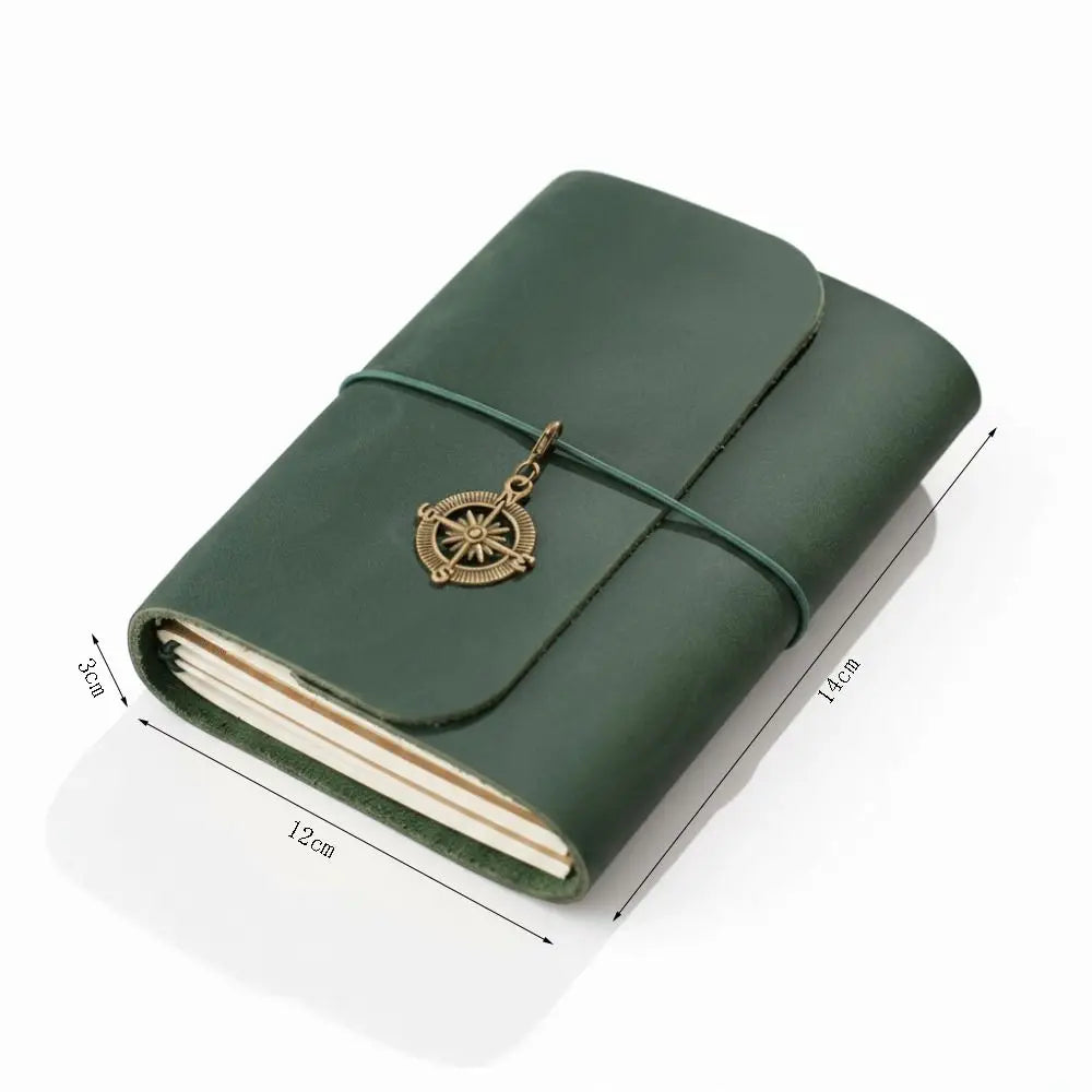 Handmade Genuine Leather Retro Travel Notebook – Refillable Leather Travel Notebook HIP