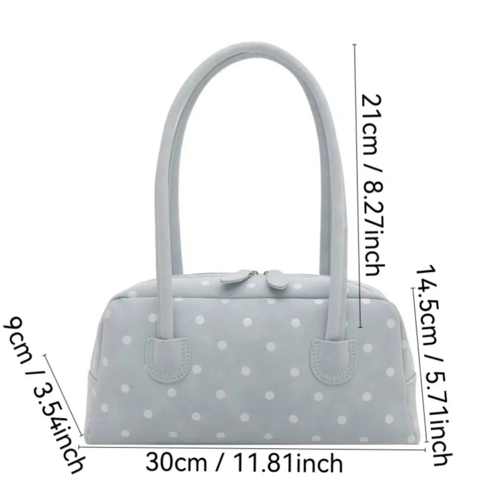 Women's Large Polka Dot Bowling Shoulder Bag – Zipper Shoulder Bag HIP