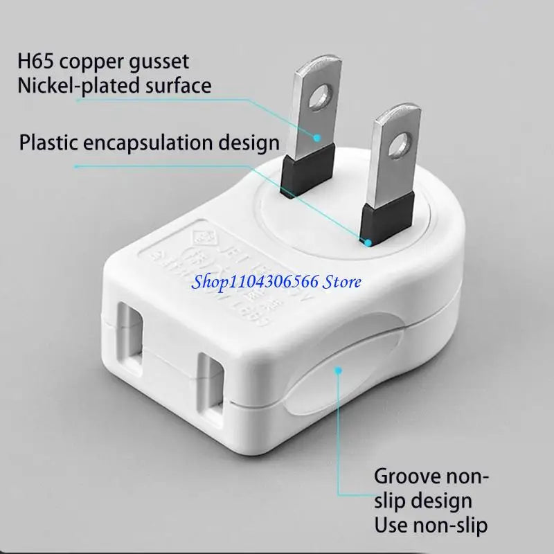 Male to Female Wall Plug Extender Adapter – 2 Pin, 1500W Wall Plug Adapter HIP