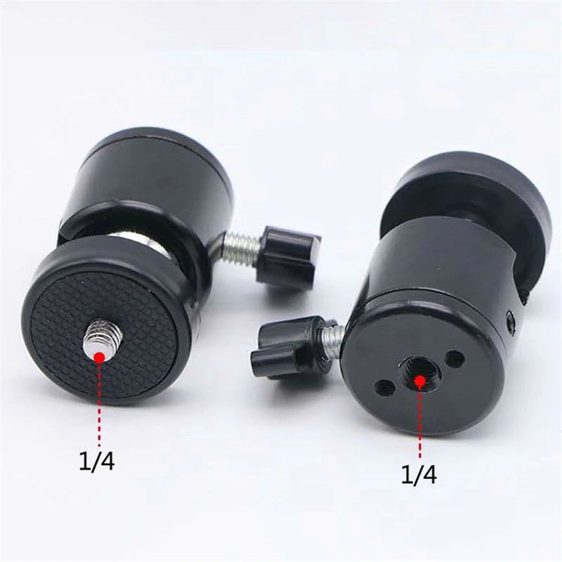 360° Swivel Mini Ball Head – Universal 1/4" Tripod Mount Camera Tripod Mount HIP
