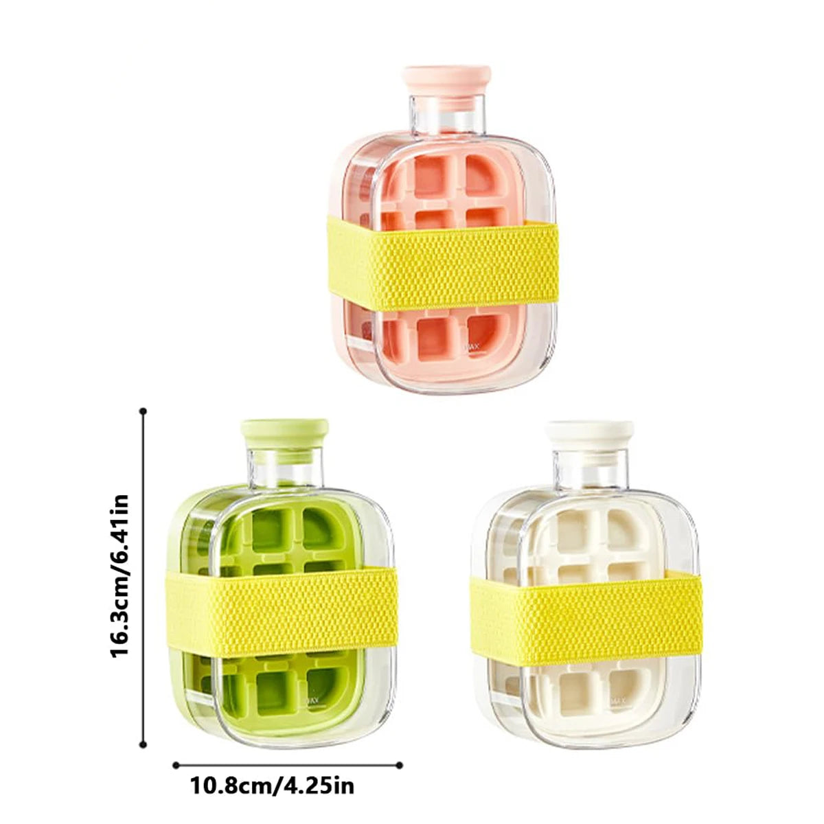 500mL Stackable Ice Cube Maker Bottle with Straw | Food-Grade Ice Cube Maker Bottle HIP