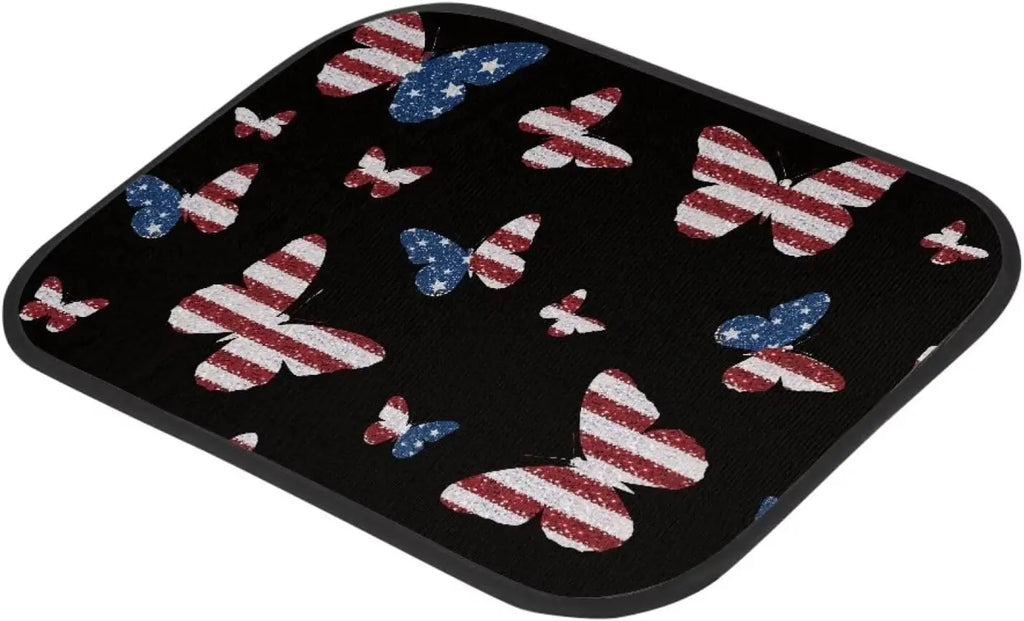 USA Flag Butterfly Car Floor Mats – 4-Piece Set | HIP Car Floor Mats HIP