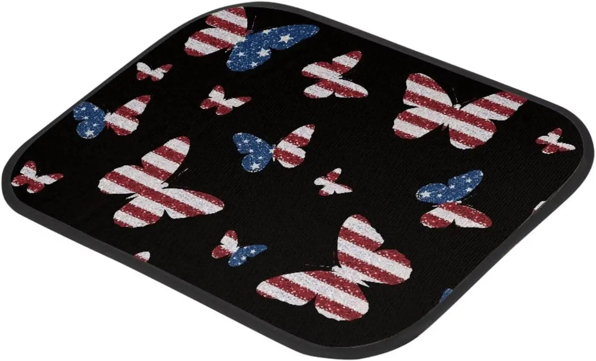 USA Flag Butterfly Car Floor Mats – 4-Piece Set | HIP Car Floor Mats HIP