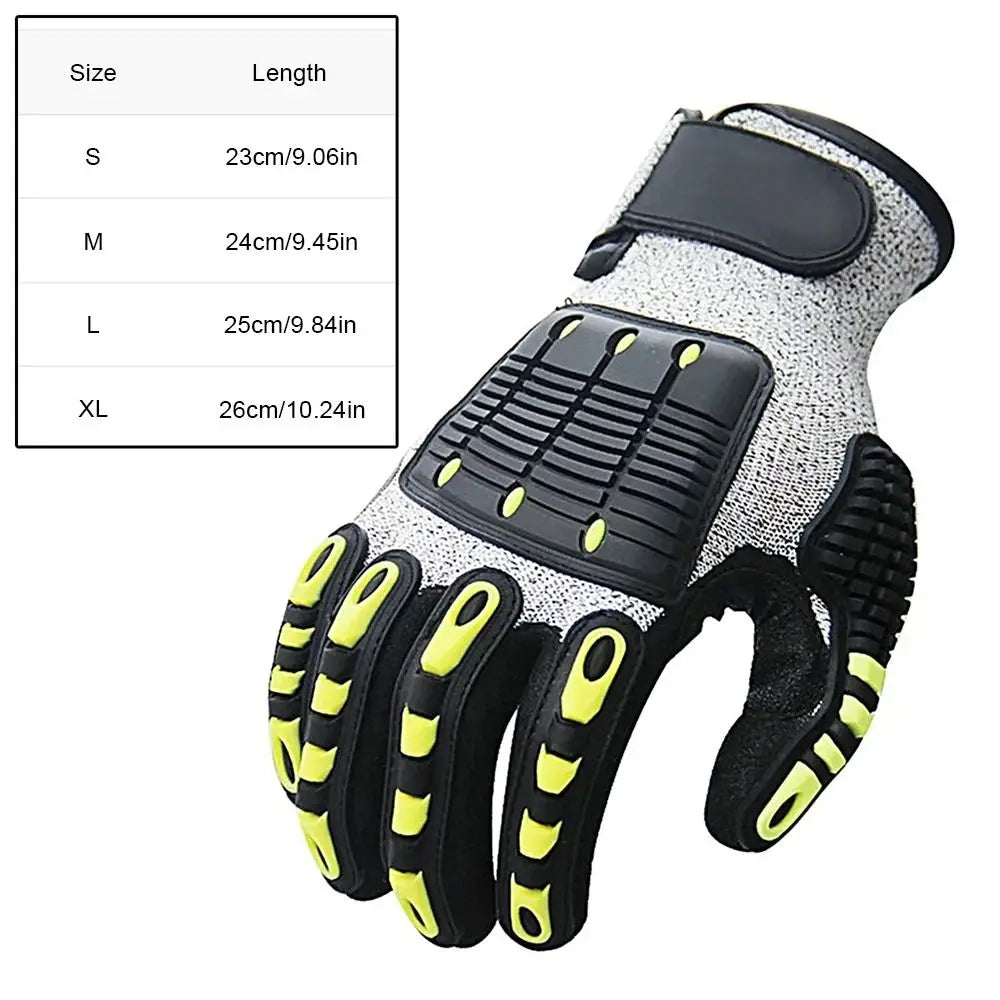 Level 5 Cut-Resistant Work Gloves – Anti-Impact TPR Nitrile Safety Work Gloves HIP