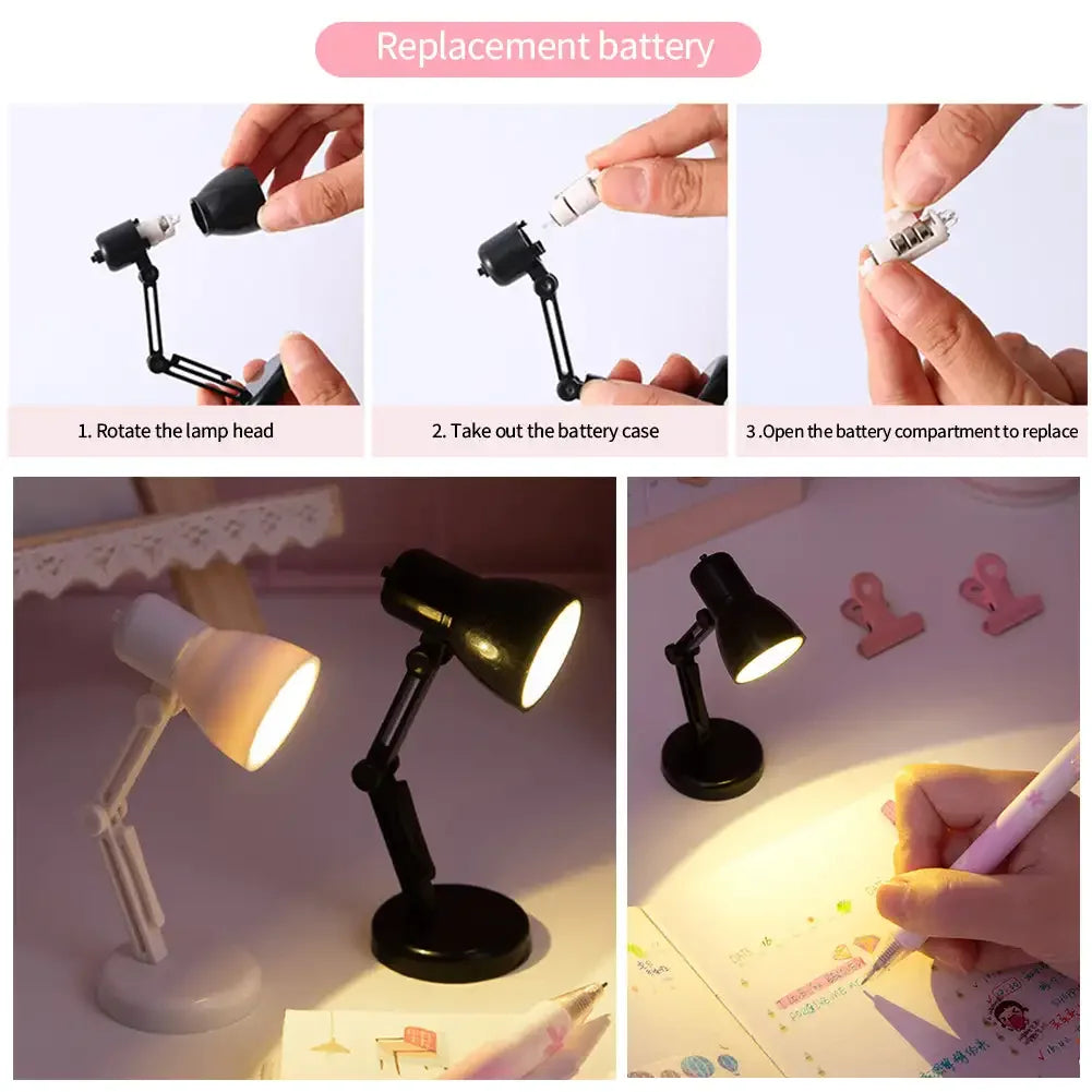 Mini Book Light Foldable LED Table Desk Book Reading Lamp for Home Room Computer Notebook Laptop Night Lights Eye Protections HIP