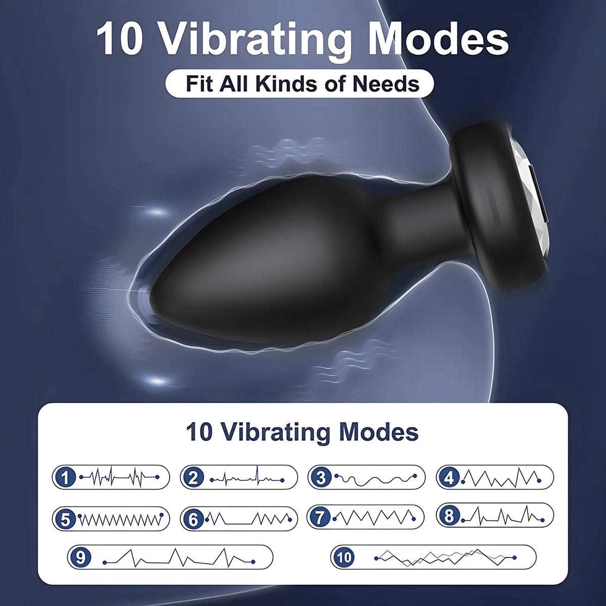 Silicone Vibrating Anal Plug – Remote Control Unisex Toy Vibrating Anal Plug HIP