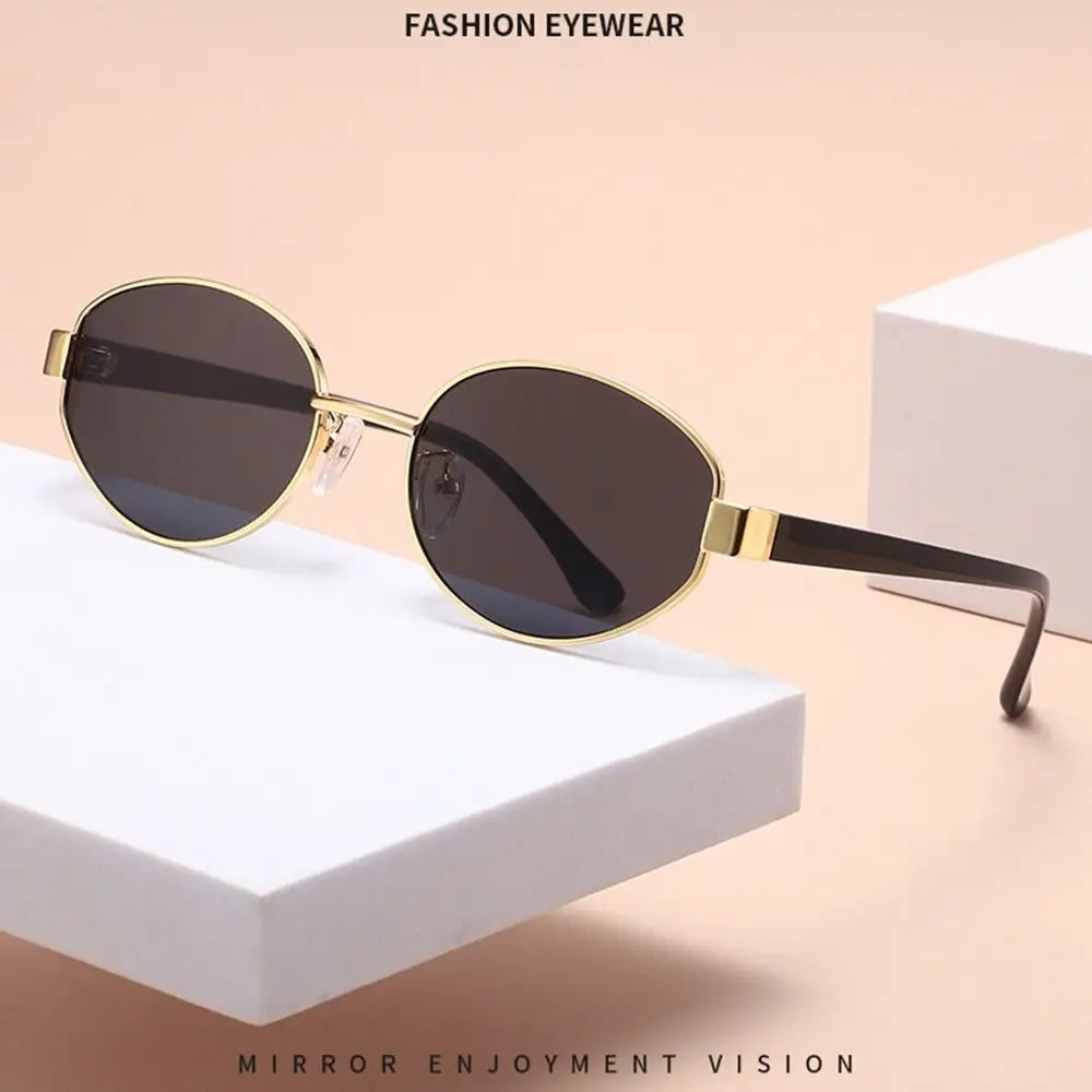 Retro Oval Sunglasses – Unisex UV400 Vintage Shades Oval Sunglasses HIP