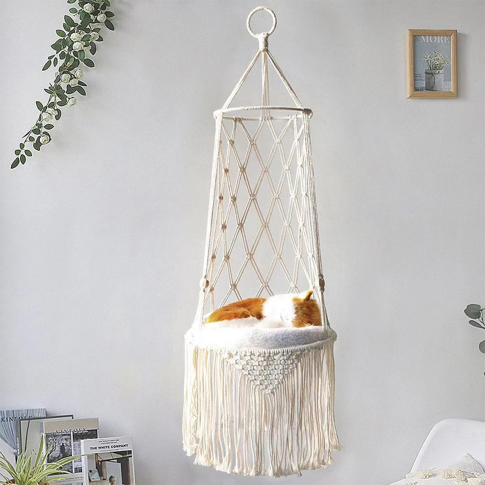 Winter Cat Hanging Basket Window Hammock Hanging Bed Cats Swing Sleeper Warmth for Kitty &Cats Ferret Weasel Indoor Cat Beds HIP