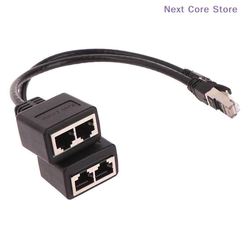 RJ45 Ethernet Splitter 1 Male to 2 Female CAT6 LAN Adapter Ethernet Splitter Adapter HIP