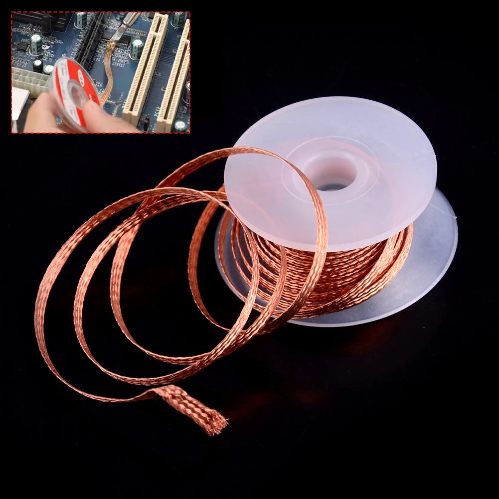 Welding Wire Desoldering Mesh Braid Tape Copper Welding Point Solder Remover Soldering Repair for Electronic PCB Circuit Board HIP