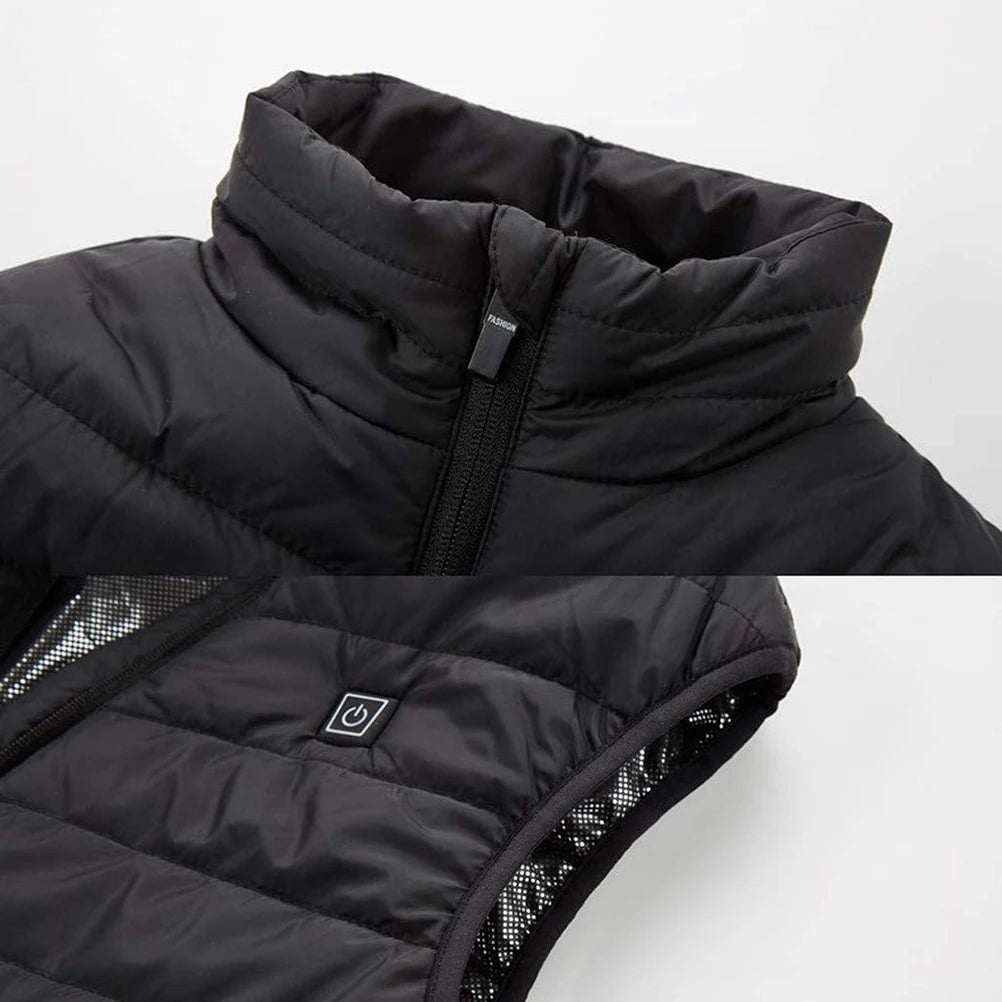 Unisex Fever Warm Vest Electric Warm Clothing Relieve Pain Waterproof Heated Vest for Skiing Cycling Hiking HIP