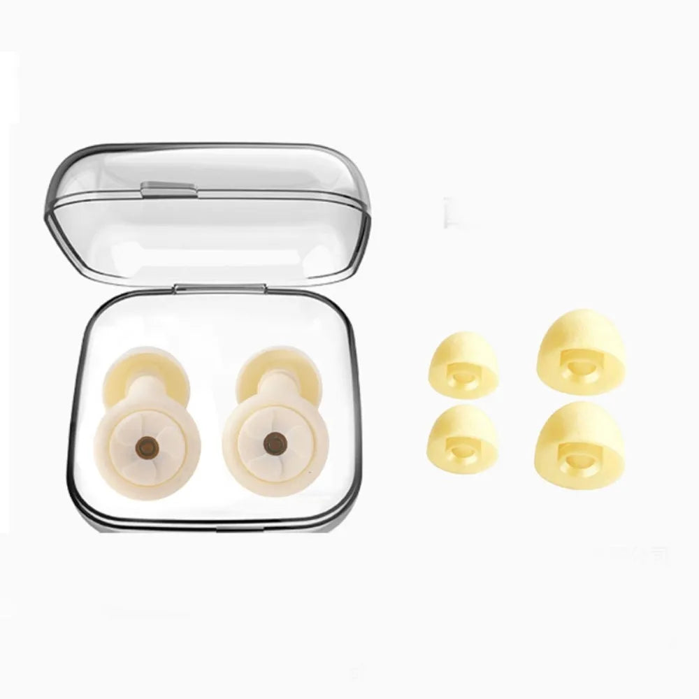 Soft Silicone Noise Cancelling Earplugs – Reusable Sleep Plugs Silicone Earplugs HIP Beige