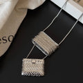 Long Link Chain Necklace with Mini Bag & Bottle Pendant Fashion Pendant Necklace HIP A Bag