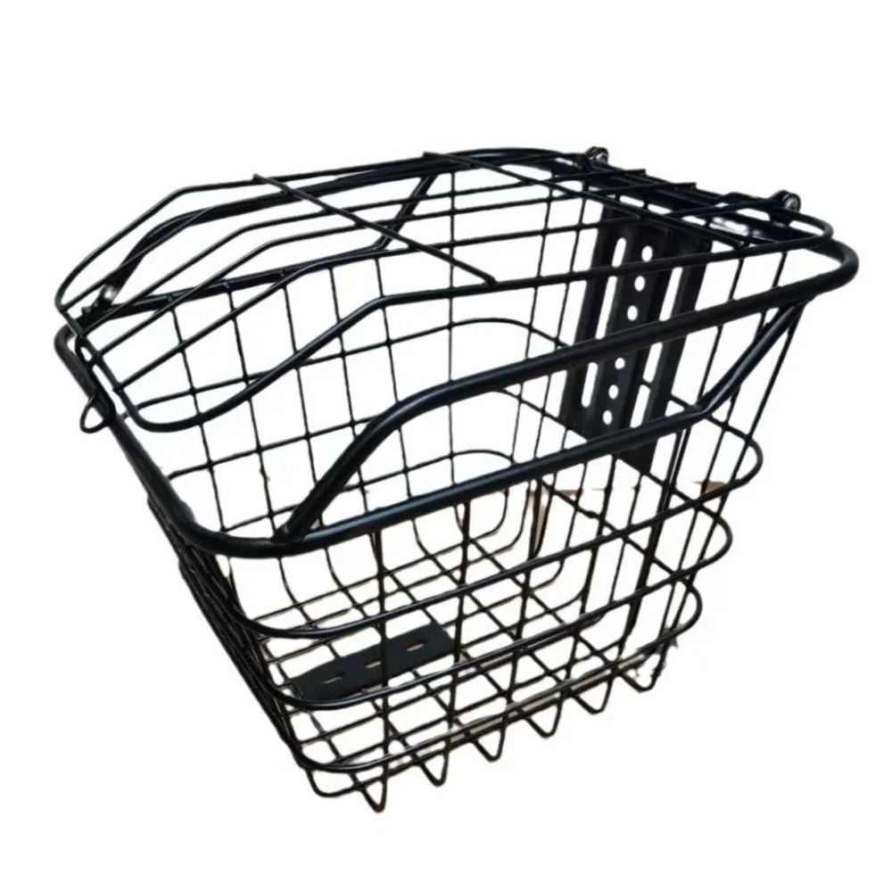 Iron Front Bicycle Basket with Lid – Easy Install & Large Capacity Bicycle Front Basket HIP