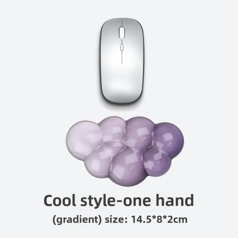 Cloud Shape Silicone Keyboard & Mouse Wrist Rest – Ergonomic Ergonomic Wrist Rest HIP Purple-1