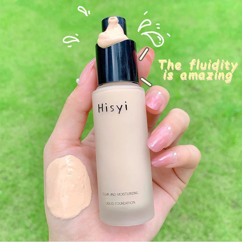 Full Coverage Foundation Liquid Makeup Face Foundation Natural Glow Lightweight Moisturizing Base Long Lasting Smooth Coverage HIP
