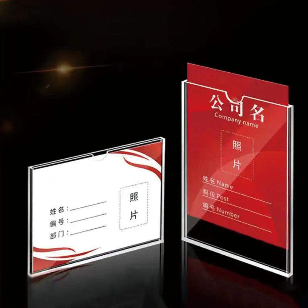 Clear Acrylic Label Holder – Self-Adhesive Sign & Card Display Acrylic Label Holder HIP