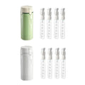 4-in-1 Leakproof Travel Dispenser Bottles – 120ml Refillable Travel Dispenser Bottles HIP White x Green 2 sets