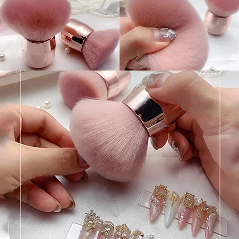 Mini Fluffy Blush & Loose Powder Brush Set – Travel Size Blush Powder Brush HIP