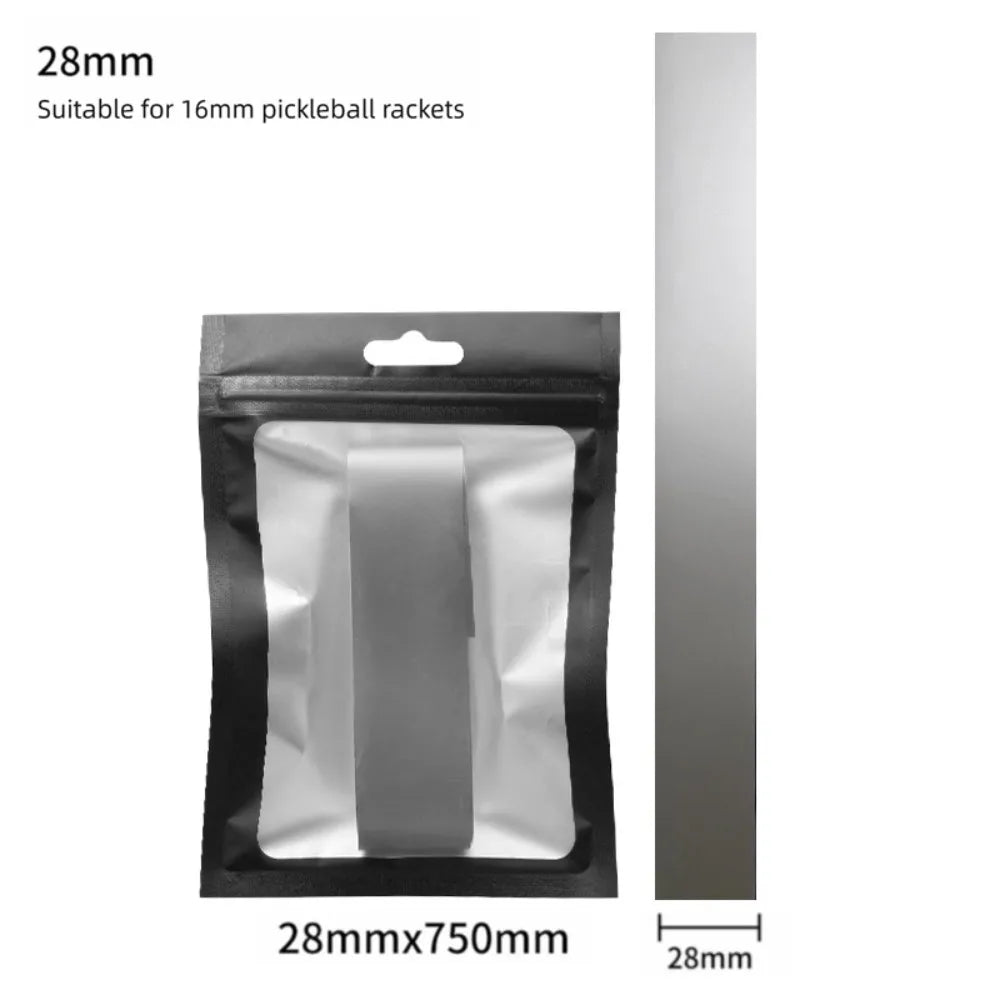 TPU Pickleball Racket Edge Tape – 16mm Protective Frame Guard Racket Edge Guard Tape HIP Silver