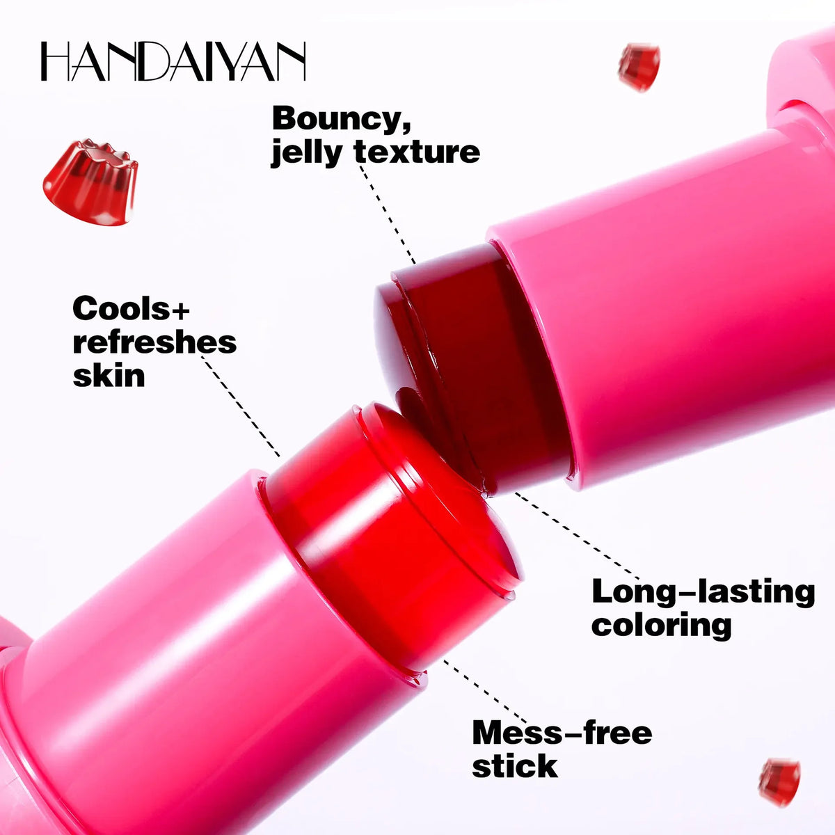 Handaiyan Jelly Blush Stick – 2-in-1 Lip & Cheek Tint Jelly Blush Stick HIP